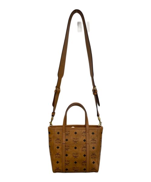 MCM（エムシーエム）MCM (エムシーエム) TONIトップジップ ショッパー/2WAYミニバッグ ブラウンの古着・服飾アイテム