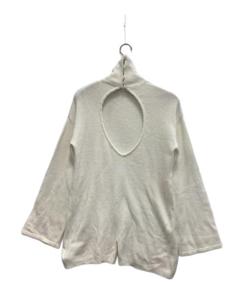 U by SPICK&SPAN（ユー バイ スピック＆スパン）U by SPICK&SPAN (ユー バイ スピック＆スパン) バックオープンニットロンパース/オールインワン ホワイト サイズ:FREE 未使用品の古着・服飾アイテム
