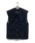 ELLA（エラ）の古着「big collar tweed gilet/ビッグカラーツイードジレ」｜ブラック