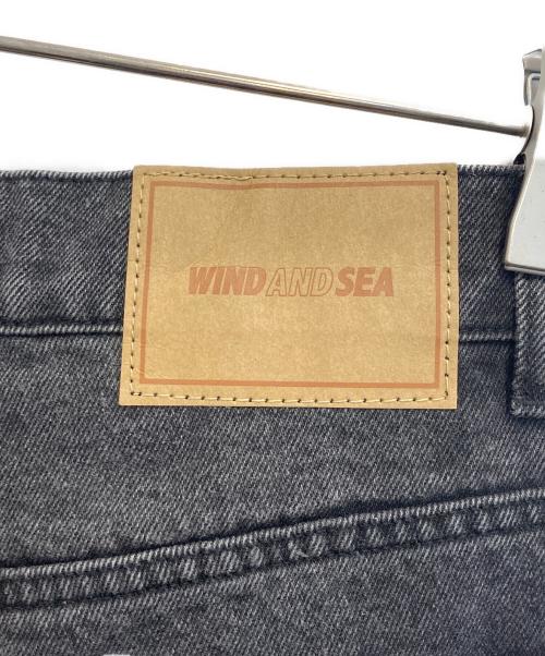 WIND AND SEA（ウィンダンシー）WIND AND SEA (ウィンダンシー) Hysteric Glamour (ヒステリックグラマー) ダメージ加工デニムパンツ ブラック サイズ:sの古着・服飾アイテム