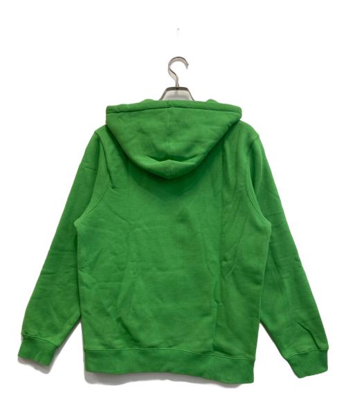 stussy（ステューシー）stussy (ステューシー) Chenille Arch Applique(stussy Pullover Hoodie / アーチロゴパーカー グリーン サイズ:Sの古着・服飾アイテム