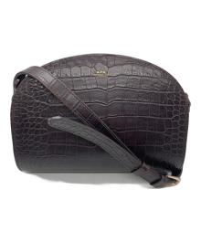 A.P.C.（アーペーセー）の古着「ハーフムーン型押しショルダーバッグ / Sac Demi-LUNE」｜ブラウン