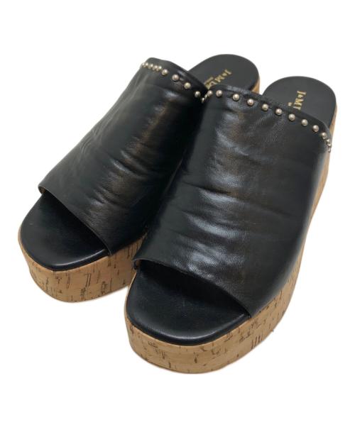 J&M DAVIDSON（ジェイ＆エム デヴィッドソン）J&M DAVIDSON (ジェイ＆エム デヴィッドソン) コルクウェッジソールサンダル ブラック サイズ:36の古着・服飾アイテム