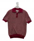 RAffa MOLINAラファモリーナ）の古着「ニットポロシャツ」｜レッド