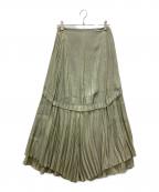 Snidelスナイデル）の古着「プリーツスカート」｜グリーン