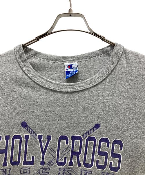 Champion（チャンピオン）Champion (チャンピオン) プリントTシャツ グレー サイズ:Lの古着・服飾アイテム