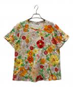 LEONARD SPORTレオナール スポーツ）の古着「花柄Tシャツ」｜ホワイト×オレンジ