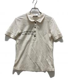 CELINE（セリーヌ）の古着「チェーン柄＆ロゴ刺繍 ポロシャツ」｜アイボリー