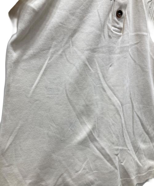 CELINE（セリーヌ）CELINE (セリーヌ) チェーン柄＆ロゴ刺繍 ポロシャツ アイボリー サイズ:Mの古着・服飾アイテム