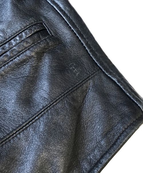 plot（プロット）plot (プロット) レザージャケット ブラック サイズ:Oの古着・服飾アイテム