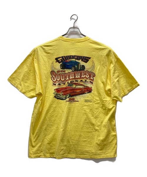 PORT and COMPANY（ポート アンド カンパニー）PORT and COMPANY (ポート アンド カンパニー) 00's両面プリントTシャツ イエロー サイズ:2XLの古着・服飾アイテム