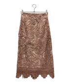 Mystradaマイストラーダ）の古着「LACE TIGHT SKIRT」｜ピンク