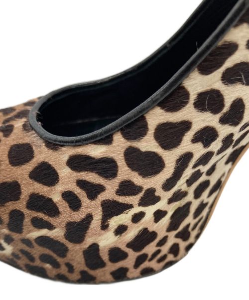 GUCCI（グッチ）GUCCI (グッチ) ハラコピンヒールパンプス ブラウン サイズ:35 1/2の古着・服飾アイテム