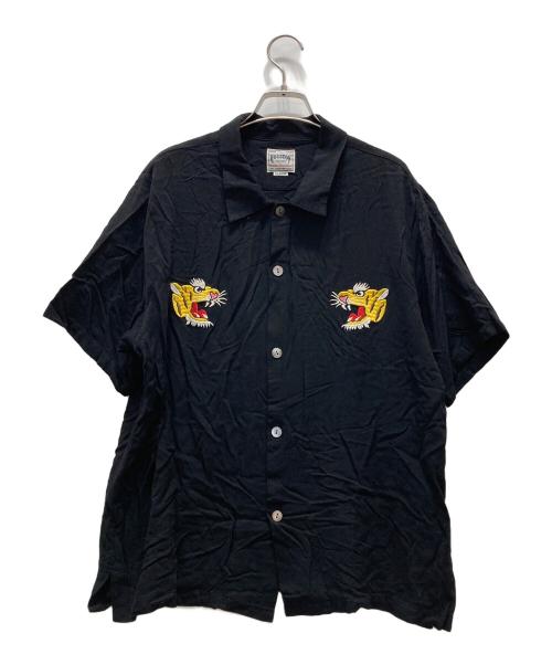 HOUSTON（ヒューストン）HOUSTON (ヒューストン) タイガー刺繍スーベニアシャツ ブラック サイズ:XLの古着・服飾アイテム