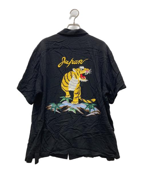 HOUSTON（ヒューストン）HOUSTON (ヒューストン) タイガー刺繍スーベニアシャツ ブラック サイズ:XLの古着・服飾アイテム