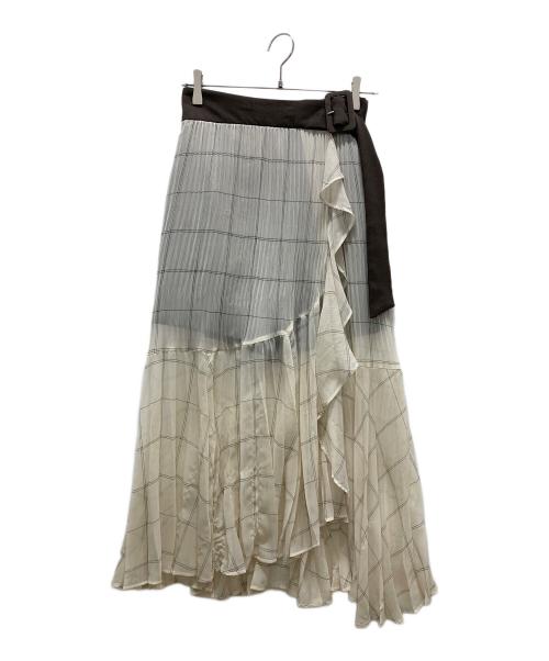 Snidel（スナイデル）Snidel (スナイデル) ロングスカート ホワイト サイズ:1の古着・服飾アイテム