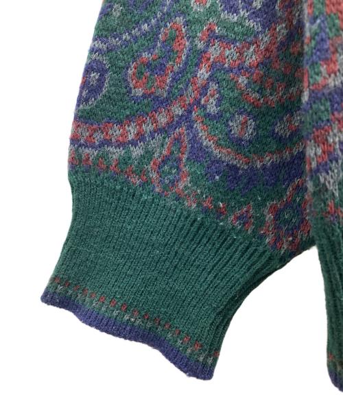 Florence Tricot（フローレンストリコット）FLORENCE TRICOT (フローレンストリコット) ニットカーディガン グリーン サイズ:LLの古着・服飾アイテム