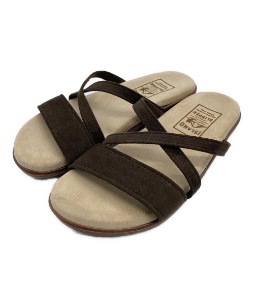 ISLAND SLIPPER（アイランドスリッパ）ISLAND SLIPPER (アイランドスリッパ) サンダル ブラウン サイズ:8の古着・服飾アイテム