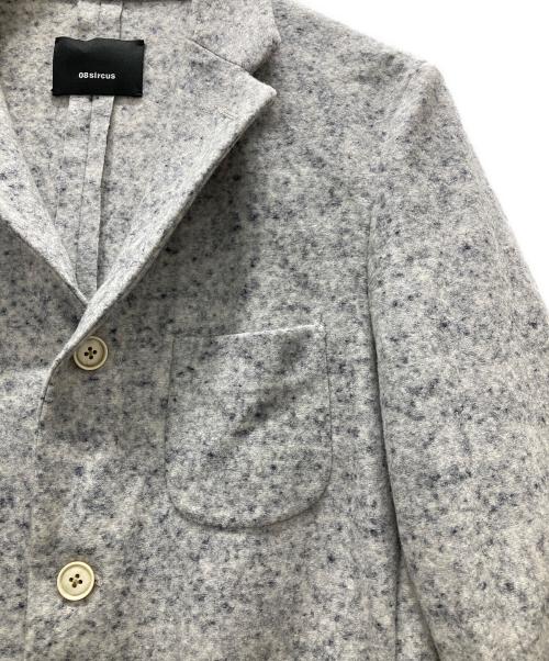 08sircus（ゼロエイトサーカス）08sircus (ゼロエイトサーカス) テーラードジャケット グレー サイズ:5の古着・服飾アイテム