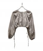 Snidelスナイデル）の古着「クロップドブラウス」｜ブラウン