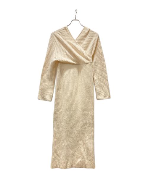 acka（エーシーケーエー）acka (エーシーケーエー) ニットワンピース ベージュ サイズ:FREEの古着・服飾アイテム