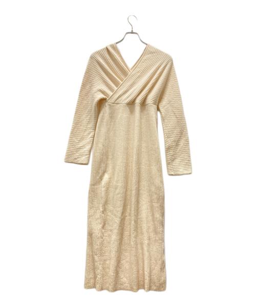 acka（エーシーケーエー）acka (エーシーケーエー) ニットワンピース ベージュ サイズ:FREEの古着・服飾アイテム