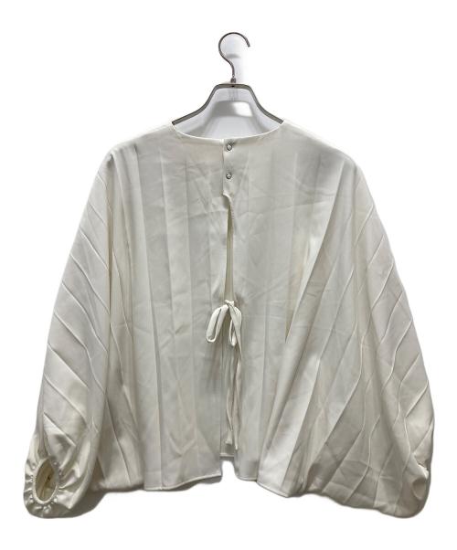 acka（エーシーケーエー）acka (エーシーケーエー) ワイドブラウス ホワイト サイズ:Fの古着・服飾アイテム