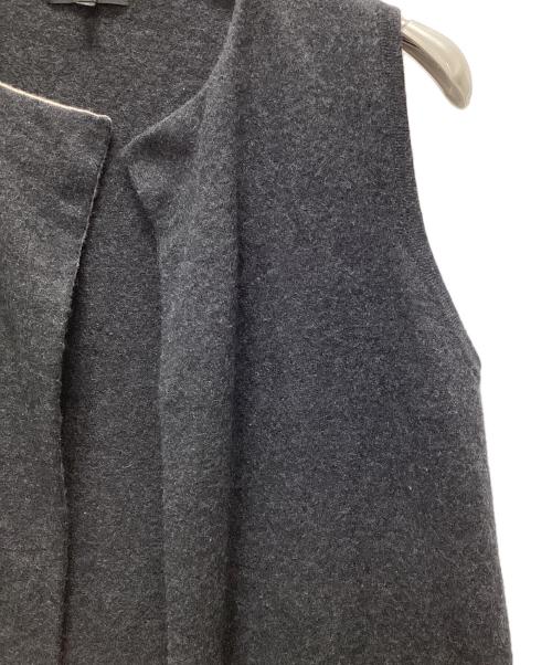 icB（アイシービー）icB (アイシービー) スリーブレスコート グレー サイズ:Sの古着・服飾アイテム