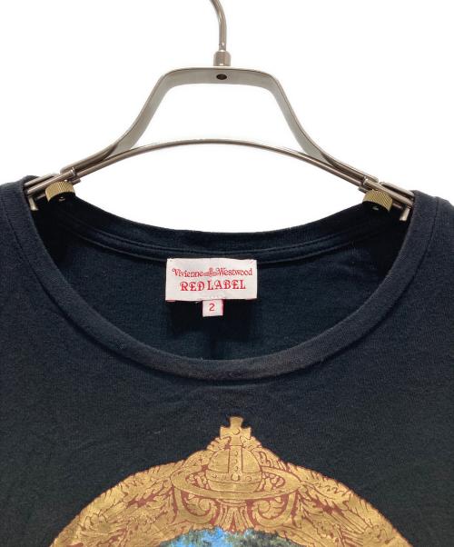Vivienne Westwood RED LABEL（ヴィヴィアンウエストウッドレッドレーベル）Vivienne Westwood RED LABEL (ヴィヴィアンウエストウッドレッドレーベル) アートプリントTシャツ ブラック サイズ:2の古着・服飾アイテム