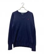 POLO RALPH LAURENポロ・ラルフローレン）の古着「Vネックニット」｜ネイビー