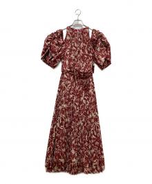 Snidel（スナイデル）の古着「2wayスリーブプリントワンピ」｜ブラウン