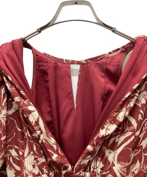 Snidel（スナイデル）Snidel (スナイデル) 2wayスリーブプリントワンピ ブラウンの古着・服飾アイテム