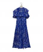 Snidelスナイデル）の古着「総柄プリーツワンピース」｜ブルー