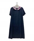 MARINA RINALDIマリナリナルディ）の古着「半袖ワンピース」｜ネイビー