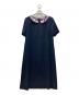 MARINA RINALDI（マリナリナルディ）の古着「半袖ワンピース」｜ネイビー