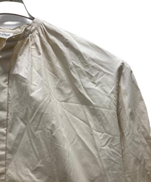 LE GLAZIK（ル グラジック）LE GLAZIK (ル グラジック) バンドカラー ギャザーシャツ ベージュ サイズ:36の古着・服飾アイテム