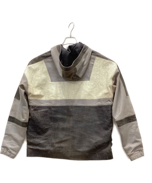 JOHN ELLIOTT（ジョン エリオット）JOHN ELLIOTT (ジョン エリオット) blackmeans (ブラックミーンズ) レザージャケット グレー サイズ:2の古着・服飾アイテム