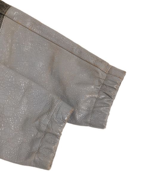 JOHN ELLIOTT（ジョン エリオット）JOHN ELLIOTT (ジョン エリオット) blackmeans (ブラックミーンズ) レザージャケット グレー サイズ:2の古着・服飾アイテム