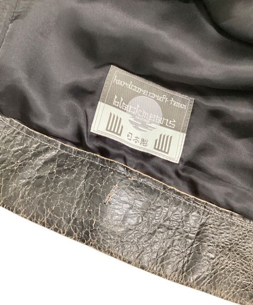 JOHN ELLIOTT（ジョン エリオット）JOHN ELLIOTT (ジョン エリオット) blackmeans (ブラックミーンズ) レザージャケット グレー サイズ:2の古着・服飾アイテム