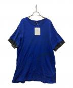 Y'sワイズ）の古着「総柄レース切替カットソー」｜ブルー