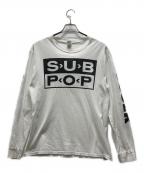 GILDANギルダン）の古着「ロングスリーブカットソー」｜ホワイト