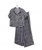 BEACH GOLDビーチゴールド）の古着「セットアップジャンプスーツブラウス」｜ブルー