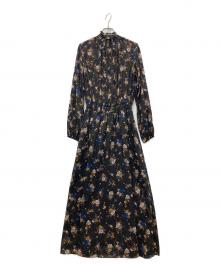 RAY BEAMS（レイ ビームス）の古着「フラワーシアーブラウスワンピース」｜ブラック