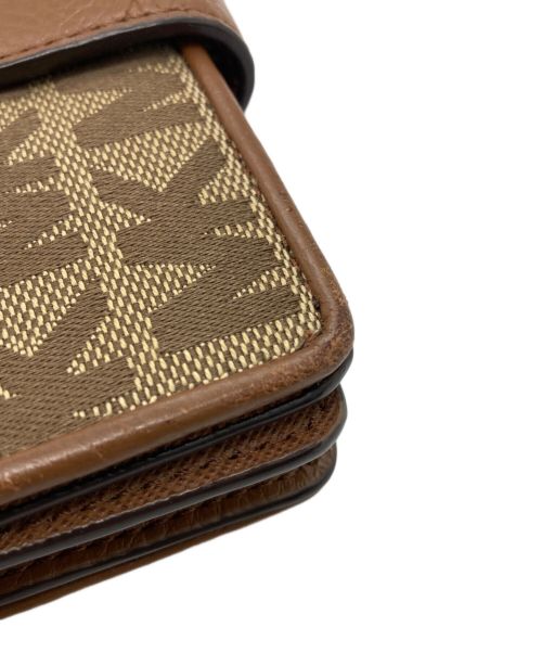 MICHAEL KORS（マイケル・コース）MICHAEL KORS (マイケルコース) 2つ折り財布 ベージュの古着・服飾アイテム