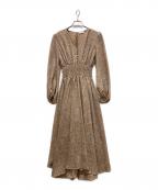 FRAY IDフレイ アイディー）の古着「総柄ブラウスワンピース」｜ブラウン