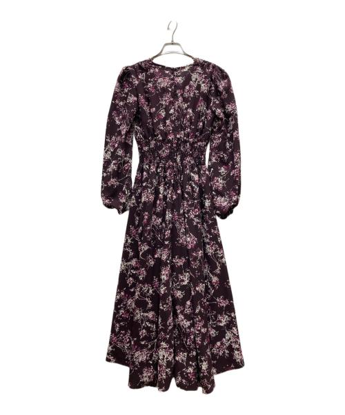 FRAY ID（フレイ アイディー）FRAY ID (フレイ アイディー) 花柄ブラウスワンピース パープル サイズ:Sの古着・服飾アイテム