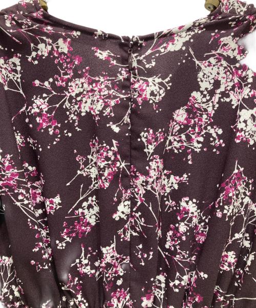 FRAY ID（フレイ アイディー）FRAY ID (フレイ アイディー) 花柄ブラウスワンピース パープル サイズ:Sの古着・服飾アイテム