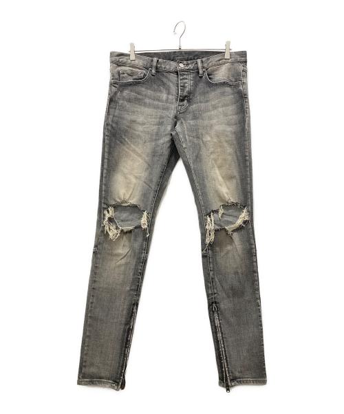 mnml（ミニマル）MNML (ミニマル) ダメージデニムパンツ ブラック サイズ:W34の古着・服飾アイテム