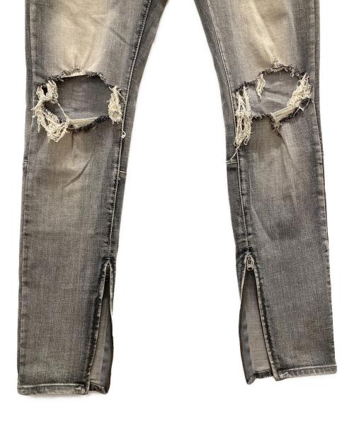 mnml（ミニマル）MNML (ミニマル) ダメージデニムパンツ ブラック サイズ:W34の古着・服飾アイテム