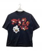 ALMOSTBLACKオールモストブラック）の古着「CREW NECK FADE PRINT T」｜ブラック